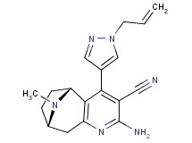 (5R*,8S*)-4-(1-allyl-1H-pyrazol-4-yl)-2-amino-10-methyl-6,7,8,9-tetrahydro-5H-5,8-epiminocyclohepta[b]pyridine-3-carbonitrile