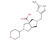 (3aS*,6aS*)-2-[(2-methyl-1H-imidazol-4-yl)methyl]-5-(tetrahydro-2H-pyran-4-yl)hexahydropyrrolo[3,4-c]pyrrole-3a(1H)-carboxylic acid