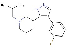 3-[4-(3-fluorophenyl)-1H-pyrazol-5-yl]-1-isobutylpiperidine