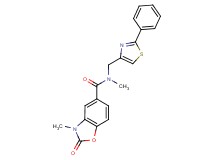 N,3-dimethyl-2-oxo-N-[(2-phenyl-1,3-thiazol-4-yl)methyl]-2,3-dihydro-1,3-benzoxazole-5-carboxamide