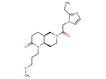 (4aS*,8aR*)-6-[(2-ethyl-1H-imidazol-1-yl)acetyl]-1-(3-methoxypropyl)octahydro-1,6-naphthyridin-2(1H)-one
