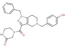 4-{[1-benzyl-5-(4-hydroxybenzyl)-4,5,6,7-tetrahydro-1H-pyrazolo[4,3-c]pyridin-3-yl]carbonyl}-2-piperazinone