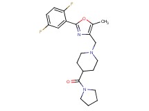 1-{[2-(2,5-difluorophenyl)-5-methyl-1,3-oxazol-4-yl]methyl}-4-(1-pyrrolidinylcarbonyl)piperidine