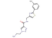 1-(2-aminoethyl)-N-{[2-(3-methylphenyl)-1,3-thiazol-4-yl]methyl}-1H-1,2,3-triazole-4-carboxamide