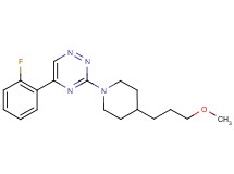 5-(2-fluorophenyl)-3-[4-(3-methoxypropyl)-1-piperidinyl]-1,2,4-triazine