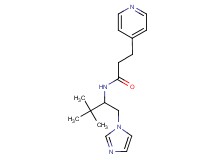 N-[1-(1H-imidazol-1-ylmethyl)-2,2-dimethylpropyl]-3-pyridin-4-ylpropanamide