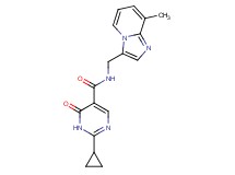 2-cyclopropyl-N-[(8-methylimidazo[1,2-a]pyridin-3-yl)methyl]-6-oxo-1,6-dihydropyrimidine-5-carboxamide