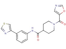1-(1,3-oxazol-5-ylcarbonyl)-N-[3-(1,3-thiazol-4-yl)phenyl]piperidine-4-carboxamide
