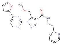 1-[4-(2-furyl)-2-pyrimidinyl]-5-(methoxymethyl)-N-[2-(2-pyridinyl)ethyl]-1H-pyrazole-4-carboxamide