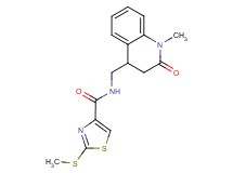 N-[(1-methyl-2-oxo-1,2,3,4-tetrahydroquinolin-4-yl)methyl]-2-(methylthio)-1,3-thiazole-4-carboxamide