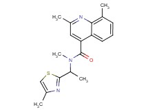 N,2,8-trimethyl-N-[1-(4-methyl-1,3-thiazol-2-yl)ethyl]-4-quinolinecarboxamide