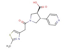 (3S*,4R*)-1-[(2-methyl-1,3-thiazol-4-yl)acetyl]-4-pyridin-4-ylpyrrolidine-3-carboxylic acid