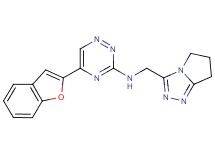 5-(1-benzofuran-2-yl)-N-(6,7-dihydro-5H-pyrrolo[2,1-c][1,2,4]triazol-3-ylmethyl)-1,2,4-triazin-3-amine