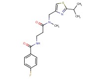4-fluoro-N-{3-[[(2-isopropyl-1,3-thiazol-4-yl)methyl](methyl)amino]-3-oxopropyl}benzamide