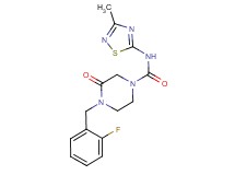 4-(2-fluorobenzyl)-N-(3-methyl-1,2,4-thiadiazol-5-yl)-3-oxopiperazine-1-carboxamide