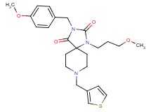 3-(4-methoxybenzyl)-1-(3-methoxypropyl)-8-(3-thienylmethyl)-1,3,8-triazaspiro[4.5]decane-2,4-dione