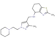 2-methyl-N-{[3-methyl-1-(2-piperidin-1-ylethyl)-1H-pyrazol-4-yl]methyl}-4,5,6,7-tetrahydro-1,3-benzothiazol-4-amine