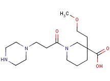 3-(2-methoxyethyl)-1-[3-(1-piperazinyl)propanoyl]-3-piperidinecarboxylic acid hydrochloride