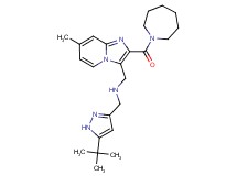 1-[2-(1-azepanylcarbonyl)-7-methylimidazo[1,2-a]pyridin-3-yl]-N-[(5-tert-butyl-1H-pyrazol-3-yl)methyl]methanamine