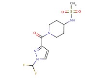 N-(1-{[1-(difluoromethyl)-1H-pyrazol-3-yl]carbonyl}-4-piperidinyl)methanesulfonamide