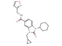 1-cyclohexyl-3-(cyclopropylmethyl)-N-(isoxazol-3-ylmethyl)-2-oxo-2,3-dihydro-1H-benzimidazole-5-carboxamide