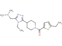 1-(4-ethyl-5-{1-[(5-ethyl-2-thienyl)carbonyl]piperidin-4-yl}-4H-1,2,4-triazol-3-yl)-N,N-dimethylmethanamine