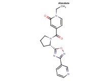 1-ethyl-4-{[(2S)-2-(3-pyridin-3-yl-1,2,4-oxadiazol-5-yl)pyrrolidin-1-yl]carbonyl}pyridin-2(1H)-one