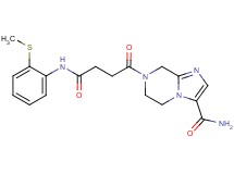 7-(4-{[2-(methylthio)phenyl]amino}-4-oxobutanoyl)-5,6,7,8-tetrahydroimidazo[1,2-a]pyrazine-3-carboxamide