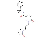 6-oxo-1-[3-(2-oxo-1-pyrrolidinyl)propyl]-N-(1-phenylcyclopropyl)-3-piperidinecarboxamide