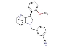 3-{[(2R*,3S*,6R*)-3-(2-methoxyphenyl)-1,5-diazatricyclo[5.2.2.0~2,6~]undec-5-yl]methyl}benzonitrile