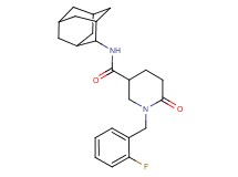 N-2-adamantyl-1-(2-fluorobenzyl)-6-oxo-3-piperidinecarboxamide
