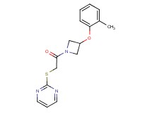 2-({2-[3-(2-methylphenoxy)azetidin-1-yl]-2-oxoethyl}thio)pyrimidine