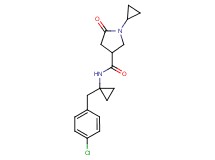 N-[1-(4-chlorobenzyl)cyclopropyl]-1-cyclopropyl-5-oxo-3-pyrrolidinecarboxamide