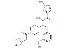 N-{2-(3-methoxyphenyl)-1-[1-(3-thienylacetyl)-4-piperidinyl]ethyl}-N,1-dimethyl-1H-pyrazole-3-carboxamide