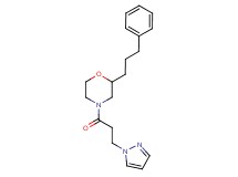 2-(3-phenylpropyl)-4-[3-(1H-pyrazol-1-yl)propanoyl]morpholine