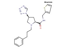 (4S)-1-(3-phenylpropyl)-4-(1H-tetrazol-1-yl)-N-(2-thienylmethyl)-L-prolinamide