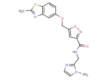 5-{[(2-methyl-1,3-benzothiazol-5-yl)oxy]methyl}-N-[(1-methyl-1H-imidazol-2-yl)methyl]-3-isoxazolecarboxamide