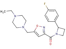 1-ethyl-4-[(3-{[2-(4-fluorophenyl)azetidin-1-yl]carbonyl}isoxazol-5-yl)methyl]piperazine