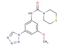 N-[3-methoxy-5-(1H-tetrazol-1-yl)phenyl]thiomorpholine-4-carboxamide