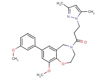 4-[3-(3,5-dimethyl-1H-pyrazol-1-yl)propanoyl]-9-methoxy-7-(3-methoxyphenyl)-2,3,4,5-tetrahydro-1,4-benzoxazepine