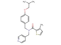 N-(4-isobutoxybenzyl)-3-methyl-N-(4-pyridinylmethyl)-2-thiophenecarboxamide