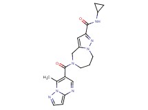 N-cyclopropyl-5-[(7-methylpyrazolo[1,5-a]pyrimidin-6-yl)carbonyl]-5,6,7,8-tetrahydro-4H-pyrazolo[1,5-a][1,4]diazepine-2-carboxamide