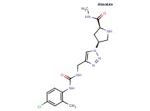(4S)-4-{4-[({[(4-chloro-2-methylphenyl)amino]carbonyl}amino)methyl]-1H-1,2,3-triazol-1-yl}-N-methyl-L-prolinamide hydrochloride