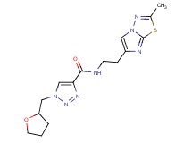 N-[2-(2-methylimidazo[2,1-b][1,3,4]thiadiazol-6-yl)ethyl]-1-(tetrahydro-2-furanylmethyl)-1H-1,2,3-triazole-4-carboxamide