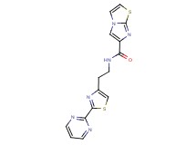 N-{2-[2-(2-pyrimidinyl)-1,3-thiazol-4-yl]ethyl}imidazo[2,1-b][1,3]thiazole-6-carboxamide