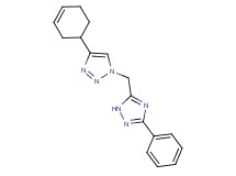 4-cyclohex-3-en-1-yl-1-[(3-phenyl-1H-1,2,4-triazol-5-yl)methyl]-1H-1,2,3-triazole