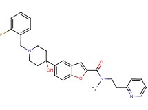 5-[1-(2-fluorobenzyl)-4-hydroxy-4-piperidinyl]-N-methyl-N-[2-(2-pyridinyl)ethyl]-1-benzofuran-2-carboxamide