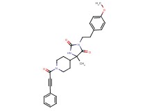 3-[2-(4-methoxyphenyl)ethyl]-5-methyl-5-[1-(3-phenyl-2-propynoyl)-4-piperidinyl]-2,4-imidazolidinedione
