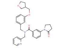 3-(2-oxo-1-pyrrolidinyl)-N-(2-pyridinylmethyl)-N-[3-(tetrahydro-3-furanylmethoxy)benzyl]benzamide