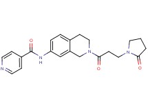 N-{2-[3-(2-oxo-1-pyrrolidinyl)propanoyl]-1,2,3,4-tetrahydro-7-isoquinolinyl}isonicotinamide